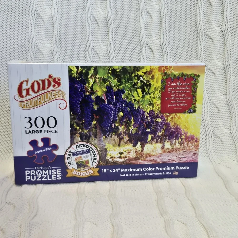 SEALED NEW Gods Fruitfulness‎ JIGSAW PUZZLE 300 LARGE Pc. Bonus Poster 18